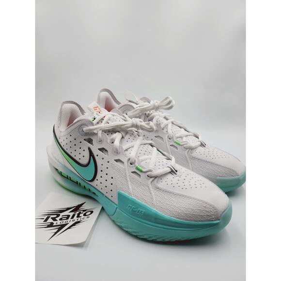 Mens Sz 9 Nike Basketball Shoes G.T. Cut 3 White Bleached Turquoise DV2913-107